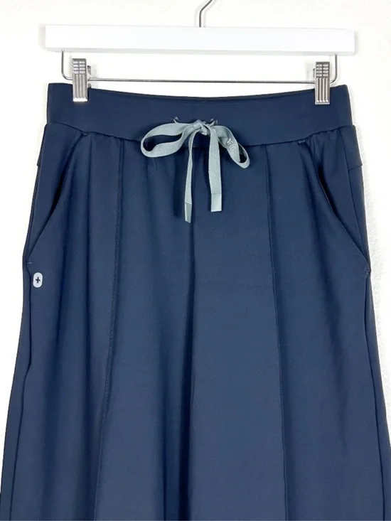 Figs FORMx Wide Leg high waisted Salina navy blue scrub pants size small petite - Picture 3 of 8